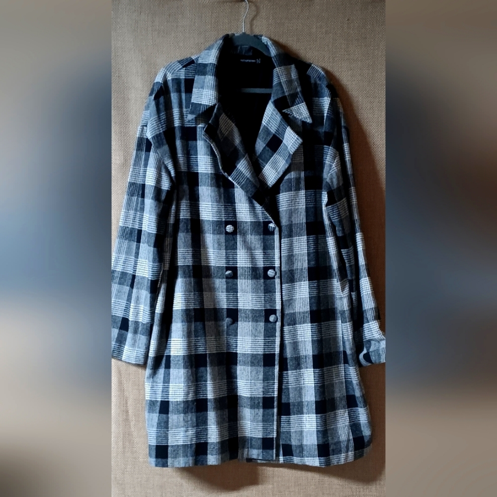 Plaid Double-Breasted Womens Coat 12